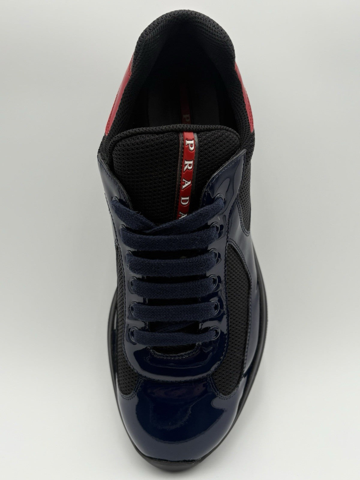 Size 9.5 UK (10.5 US) Prada Americas Cup ' Navy Red ' | EXCELLENT!