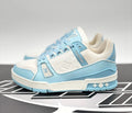 Size 4 LV (5-5.5 US) - Louis Vuitton Trainer ' Sky Blue, White ' | GREAT COND!