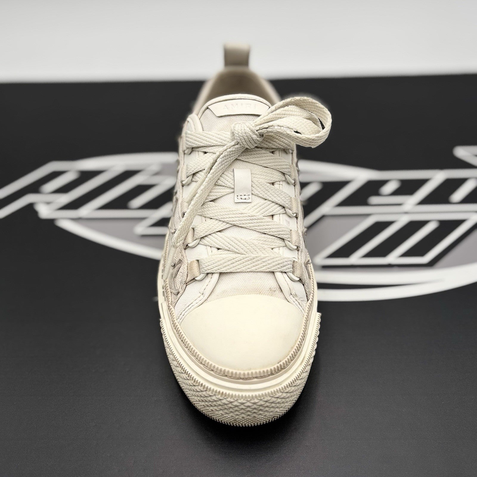 Size 36 (5.5W US) - Amiri Stars Court Low  ' Beige, Grey ' | GOOD COND!