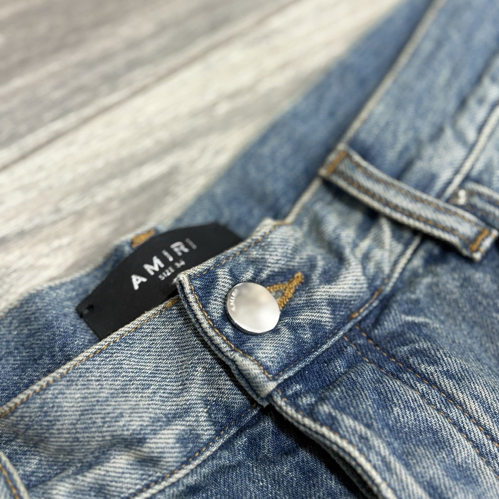 Size 34 - Amiri Shotgunned Distressed Baggy Jeans ' Indigo ' | SUPER CLEAN!