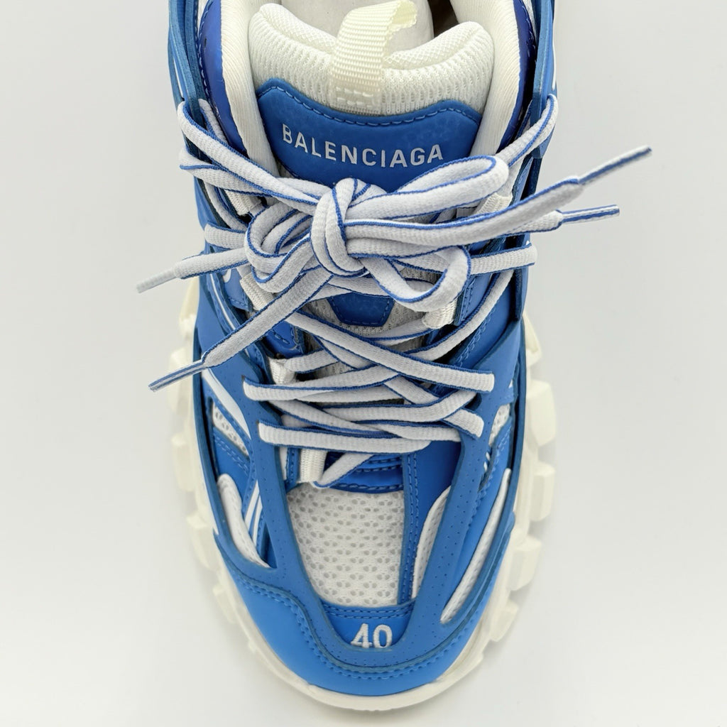 Size 40 (7 US) - Balenciaga Track LED Sneaker ' White Blue ' | BRAND NEW!