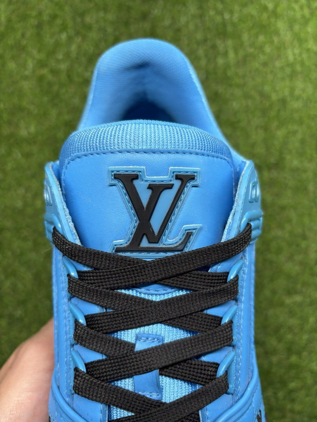 Size 7 LV (8-8.5 US) - Louis Vuitton Trainer ' Blue, Black ' | GREAT CONDITION!