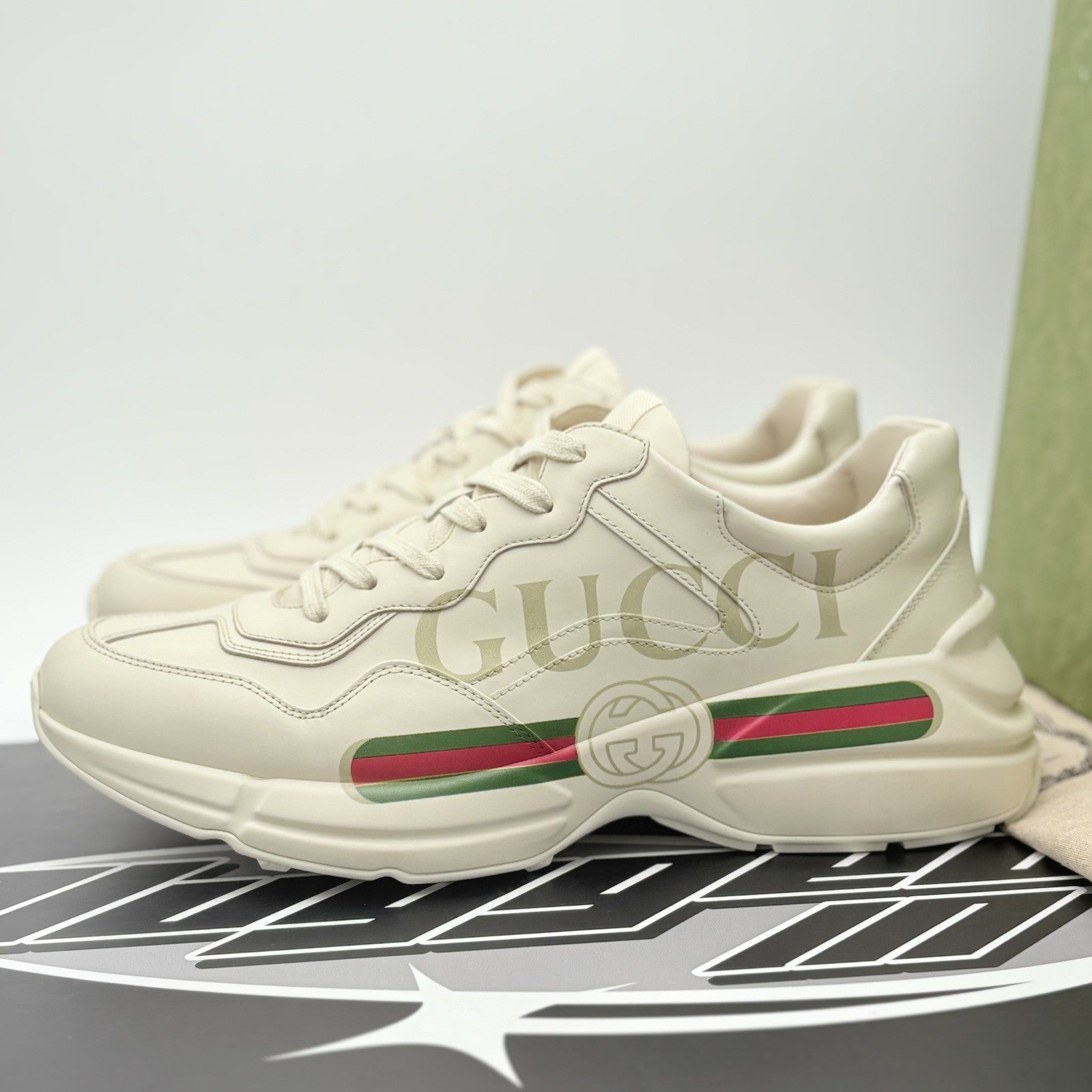 Size 11 G (11.5 US) - Gucci Rhyton GG  ' Vintage Gucci Logo ' | BRAND NEW!