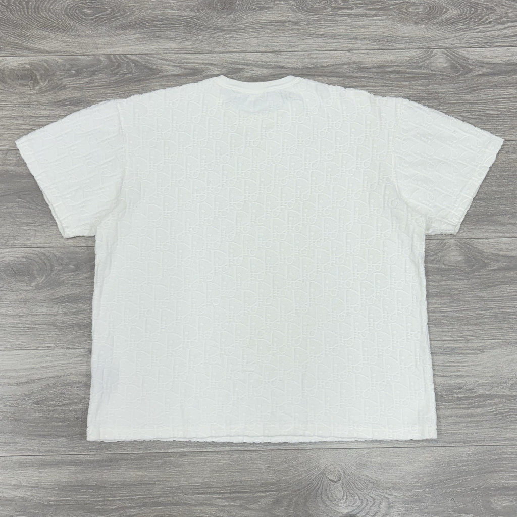 Size XL - Dior Oblique Relaxed Fit Terry Cotton Jacquard T-Shirt ' Off White '