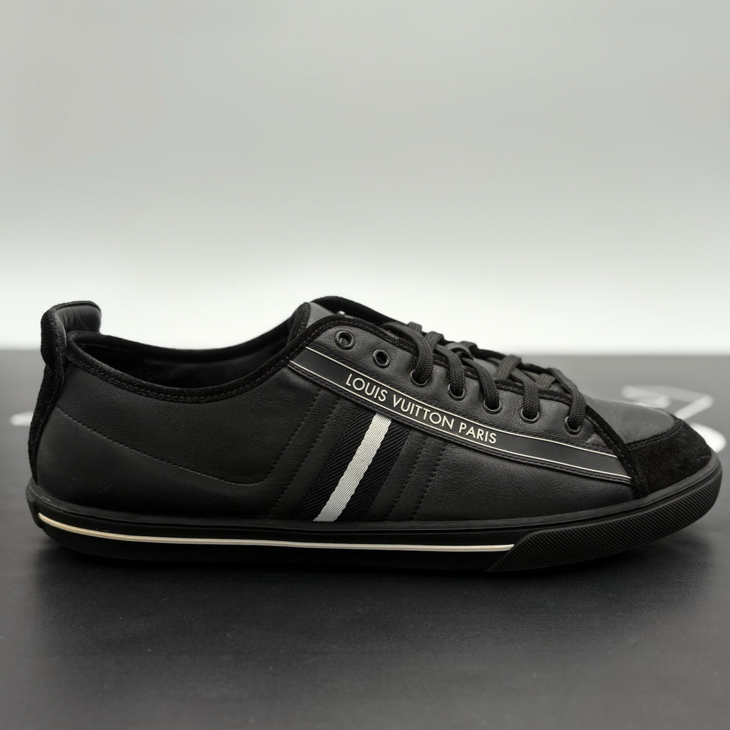 Size 11 LV (12-12.5 US) Louis Vuitton Suede & Leather Cosmos ' Black ' | CLEAN!