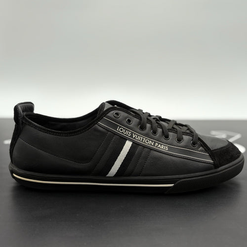 Size 11 LV (12-12.5 US) Louis Vuitton Suede & Leather Cosmos ' Black ' | CLEAN!