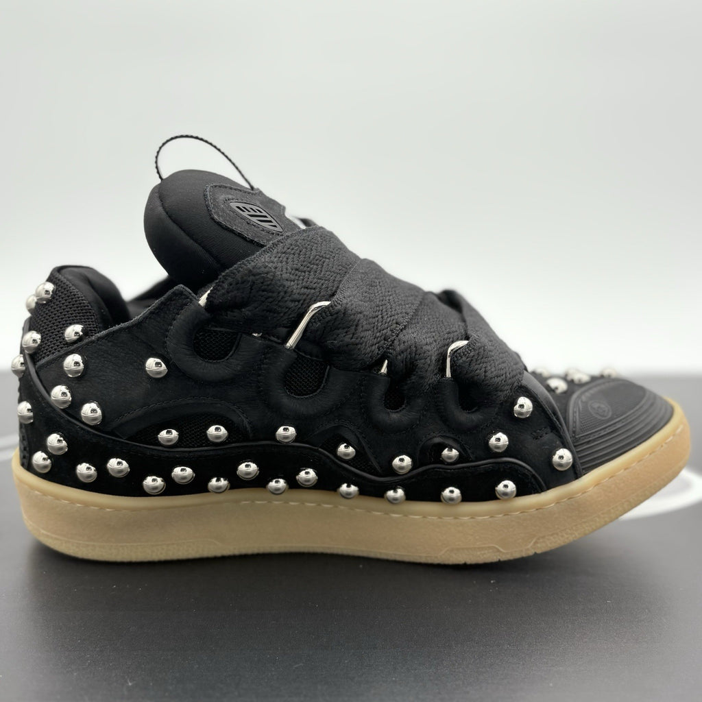 Size 44 (11 US) - Lanvin Studded Curb Sneaker ' Black ' | NEW!