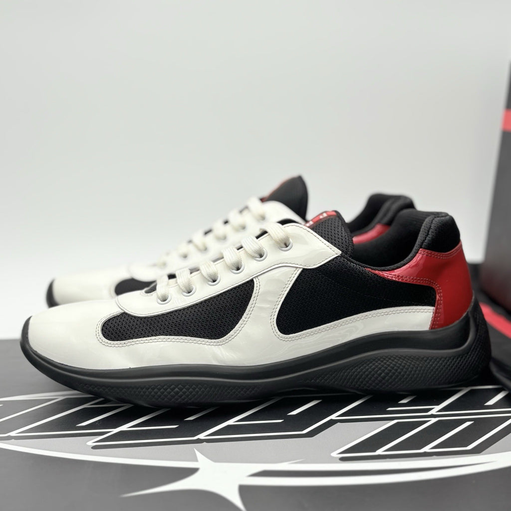Size 10 UK (11 US) Prada Americas Cup ' Black White Red ' | SUPER CLEAN!