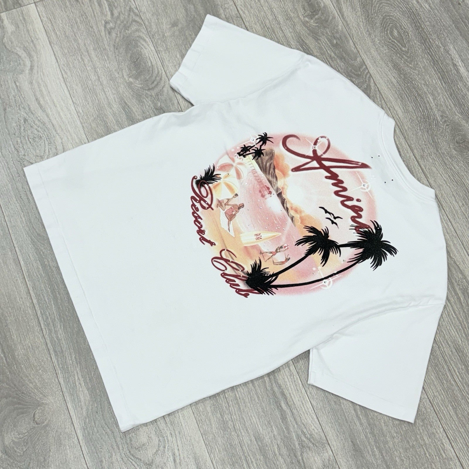 Size M - Amiri Airbrush Cotton T-Shirt ' White ' | GREAT CONDITION!