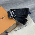 Louis Vuitton Eclipse Monogram LV Initials Reversible Belt ' Black ' | CLEAN!