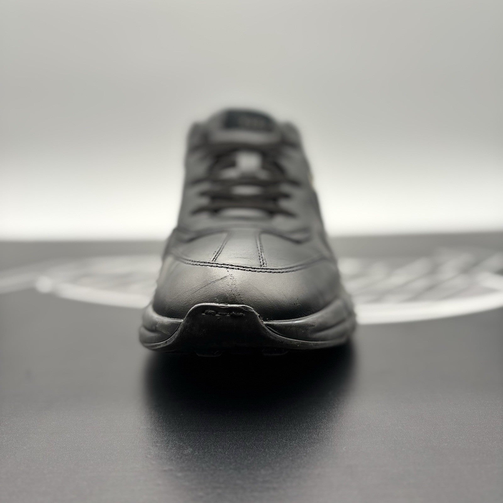 Size 9 G (9.5 US) - Gucci Rhyton Black Leather ' Interlocking G ' | GOOD COND!