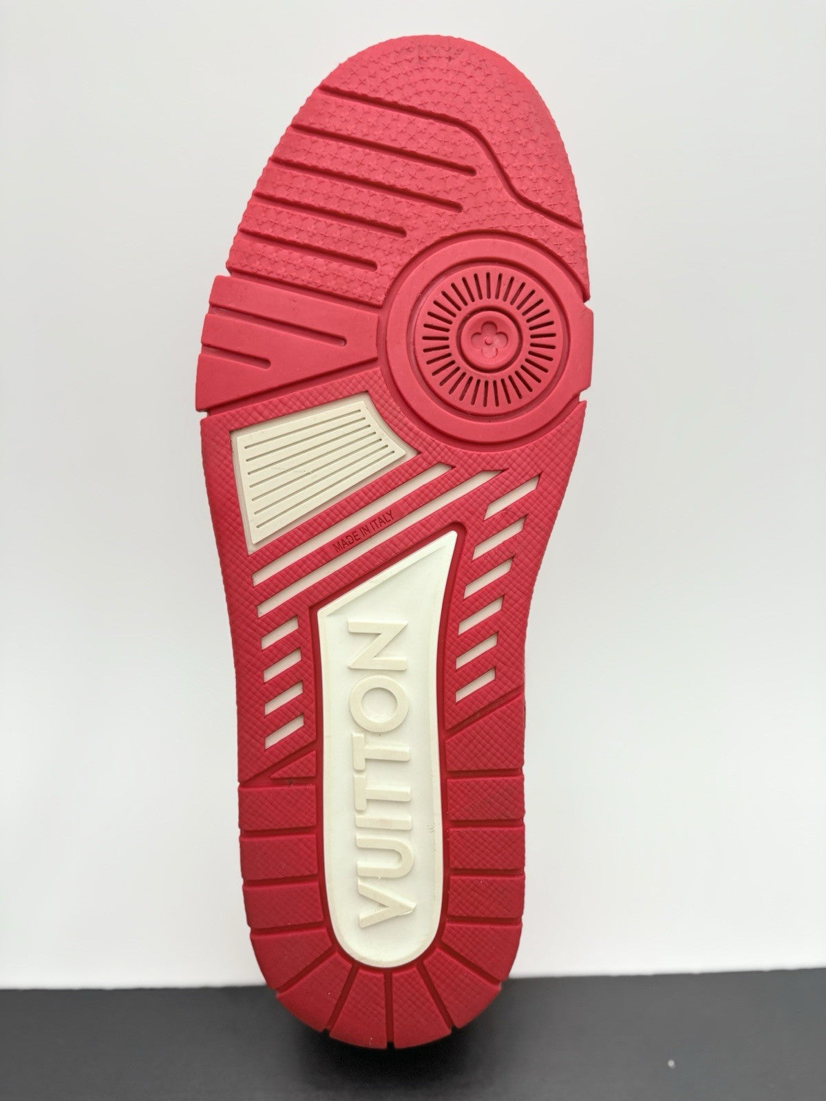 Size 7 LV (8-8.5 US) Louis Vuitton Trainer  ' Red White ' | SUPER CLEAN!