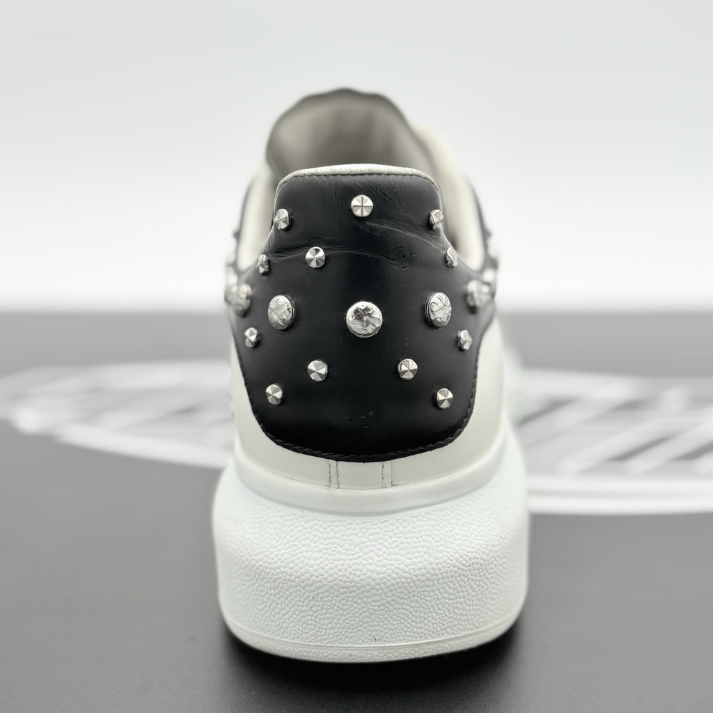Size 45 (12 US) Alexander McQueen Studded Oversized ' White Black ' | GREAT COND