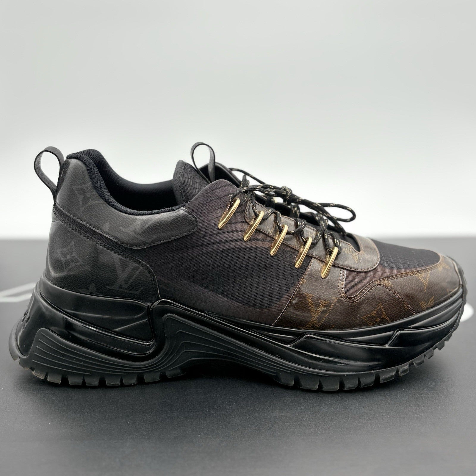 Size 9.5 LV (10.5-11 US) Louis Vuitton Run Away Pulse ' Brown Eclipse ' | CLEAN!