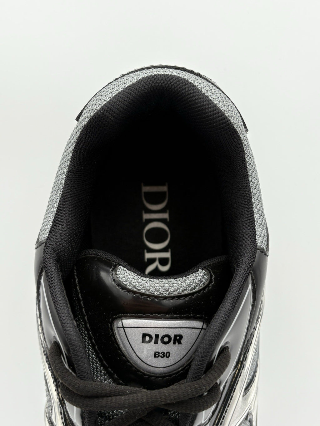 Size 45 (12 US) Dior B30 Reflective Sneaker ' Black Gray ' | EXCELLENT COND!