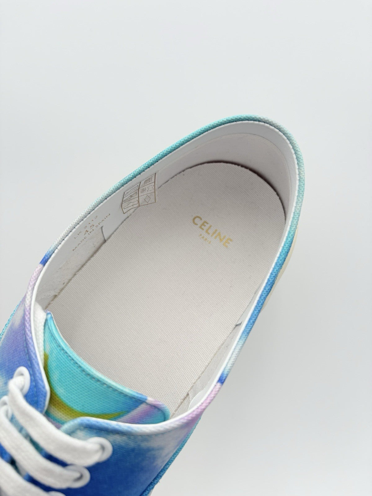 Size 45 (12 US) - Celine Canvas Print Low Sneaker ' Tie Dye ' | NEW!