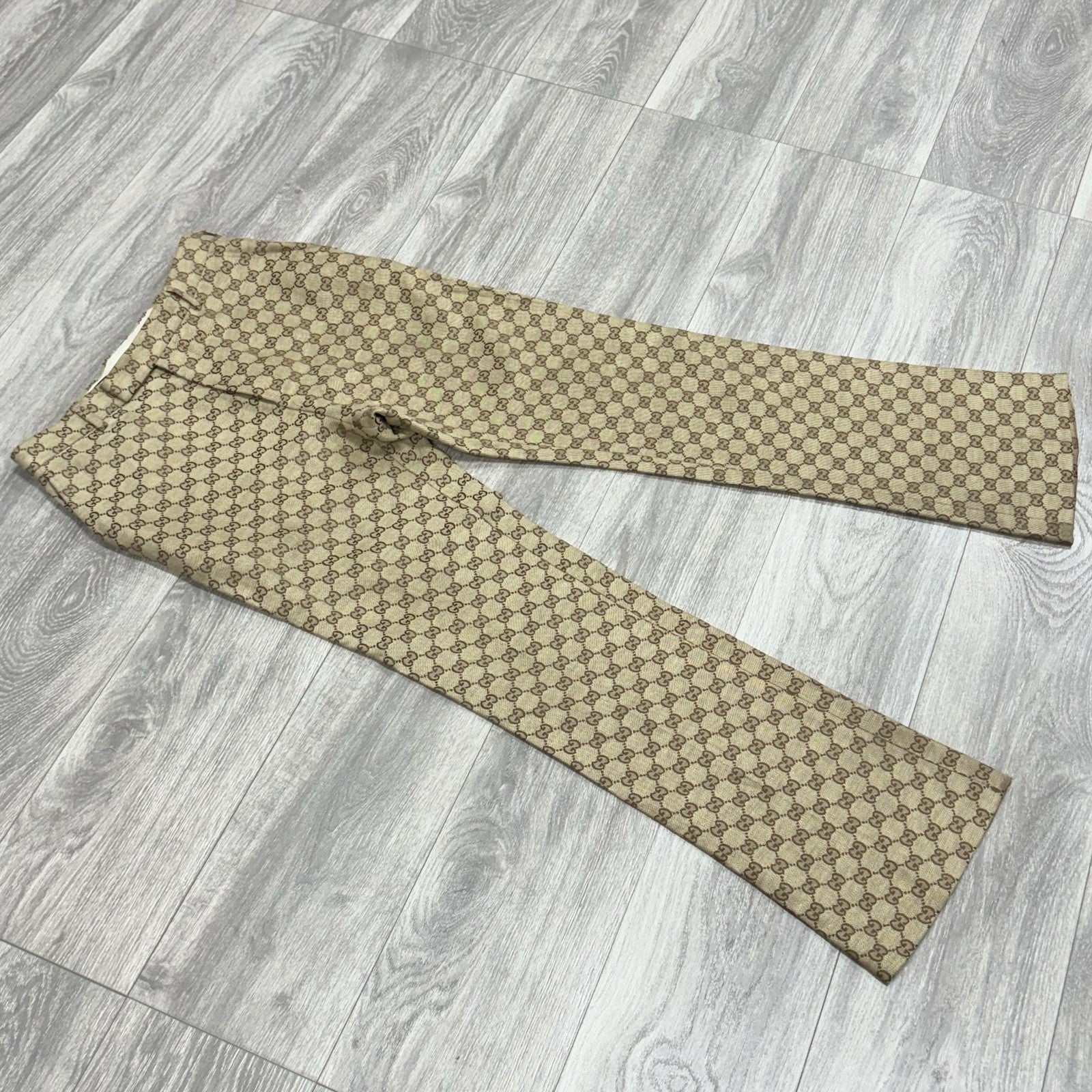 Size 50 - Gucci Jacquard Monogram Canvas Pants | SUPER CLEAN!