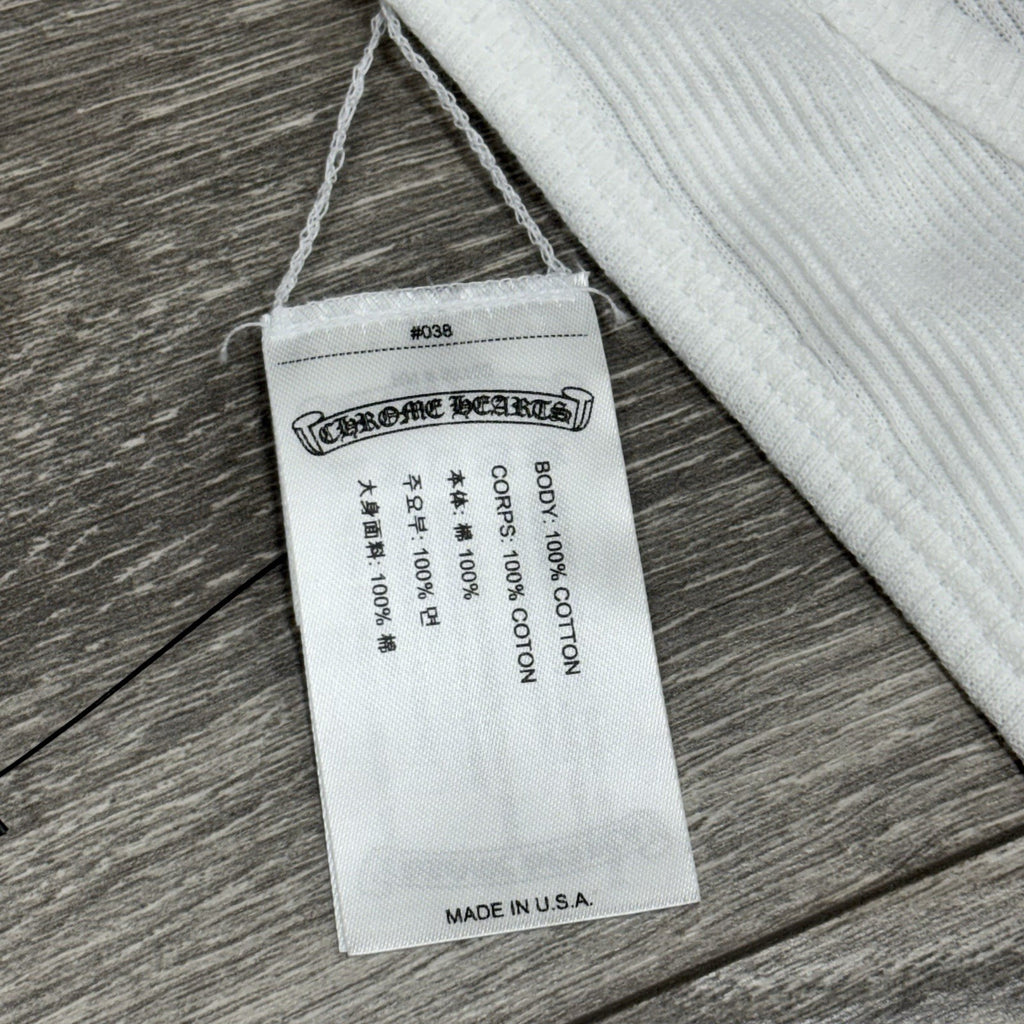 Size Medium - Chrome Hearts Scroll Logo Tank Top ' White Black ' | BRAND NEW!