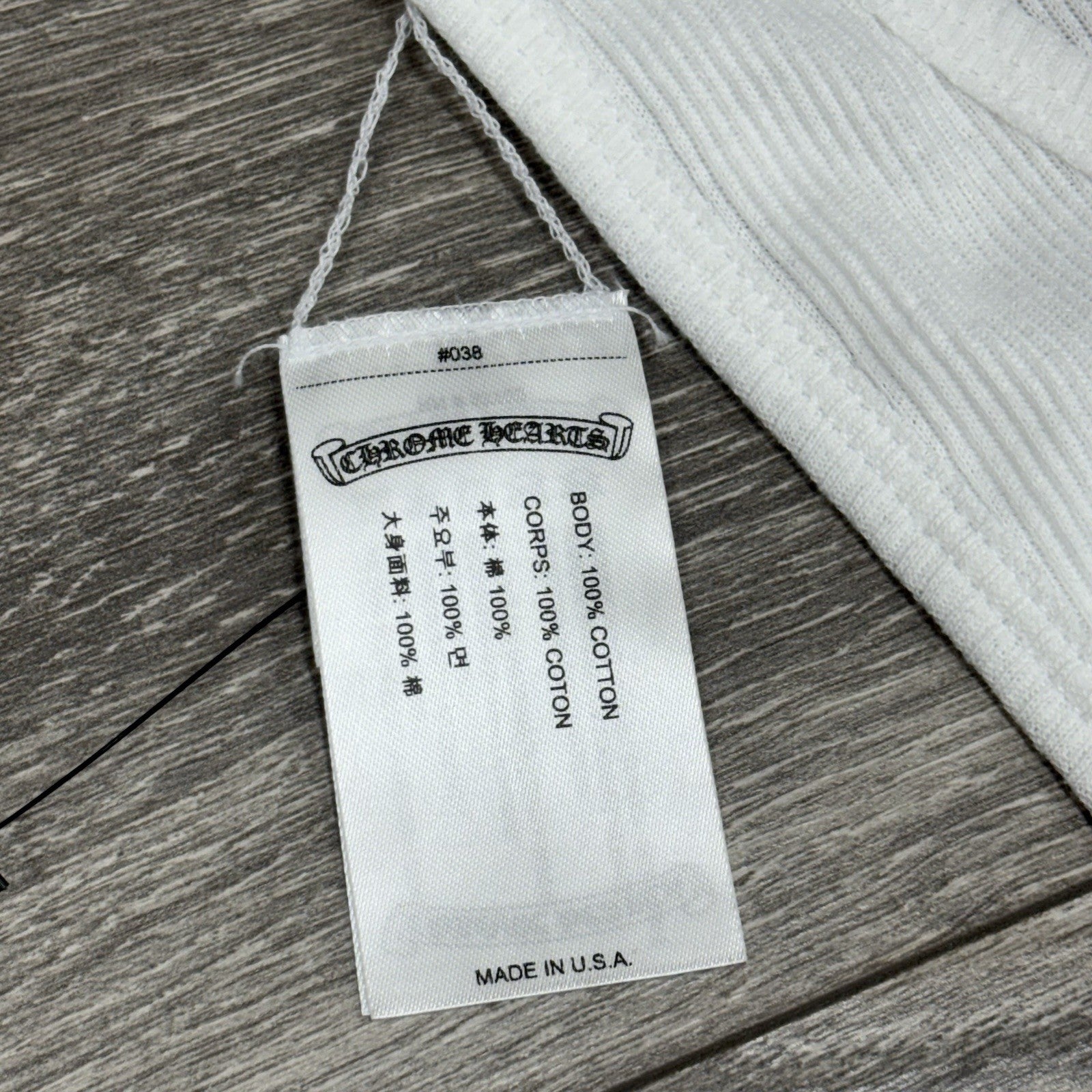 Size Medium - Chrome Hearts Scroll Logo Tank Top ' White Black ' | BRAND NEW!