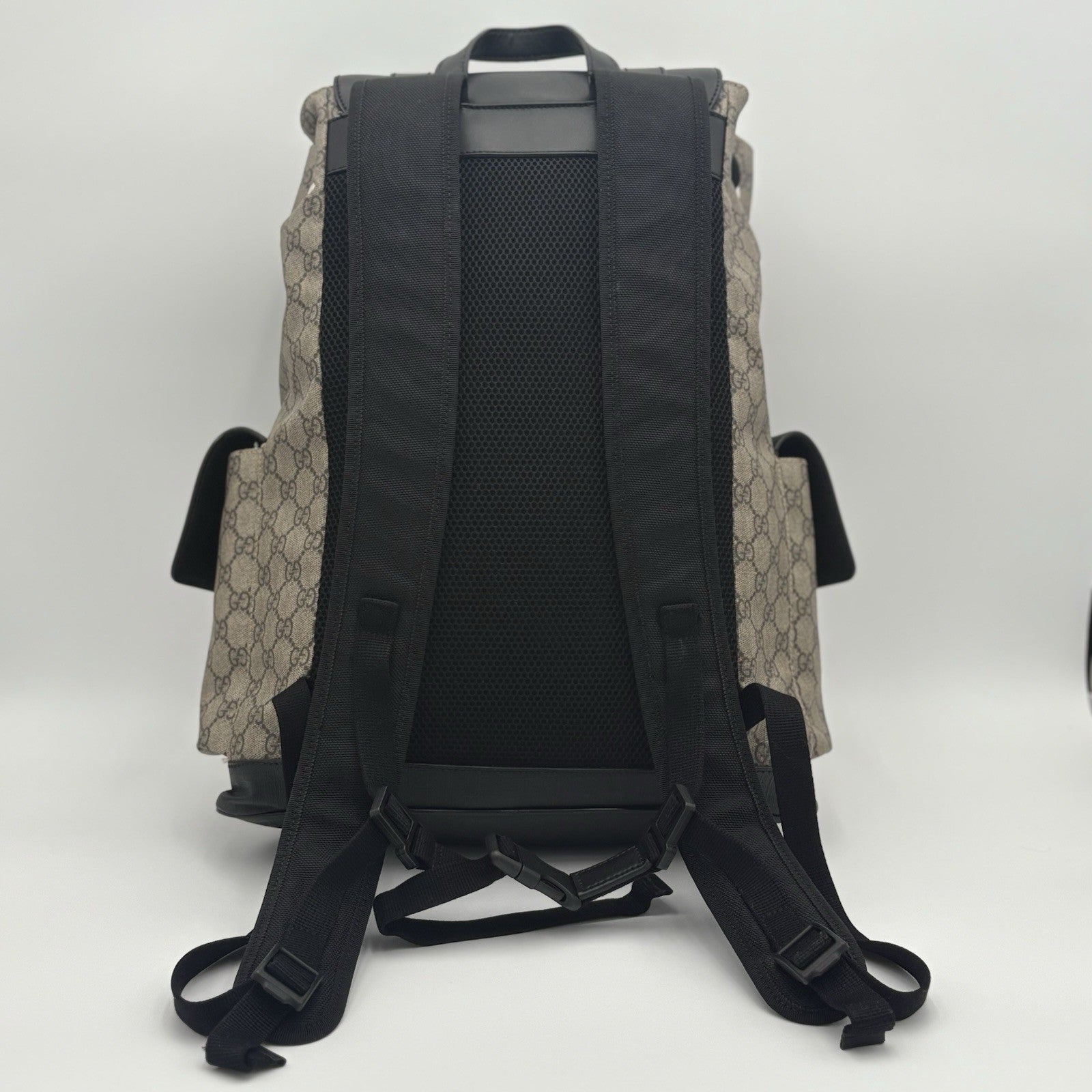 Gucci Soft Monogram GG Supreme Backpack ' Black Brown ' | GOOD CONDITION!