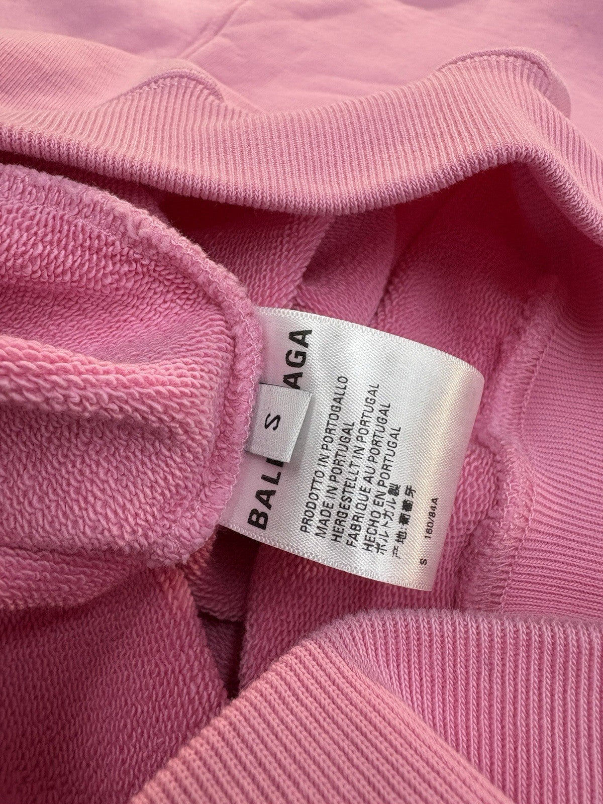 Size Small - Balenciaga Embroidered Logo Hoodie ' Pink '