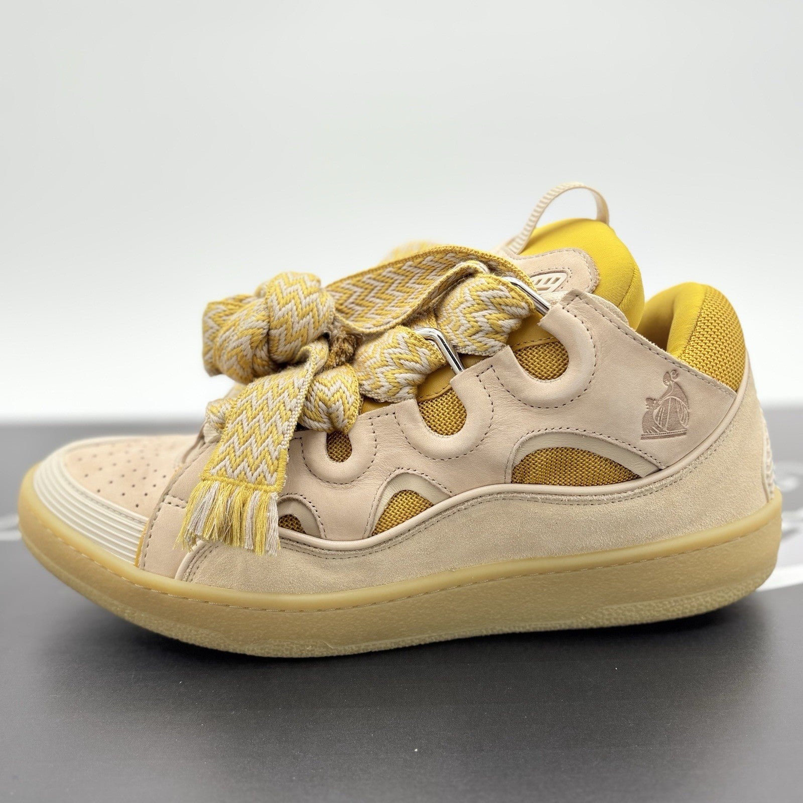 Size 45 (12 US) - Lanvin Curb Sneaker ' Beige Yellow ' | EXCELLENT CONDITION!