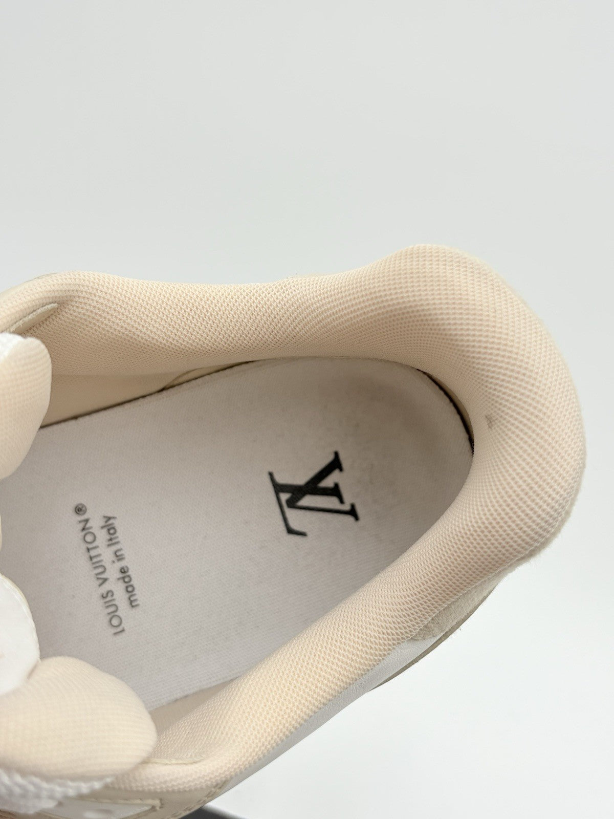 Size 11 LV (12-12.5 US) Louis Vuitton Trainer Strap ' Beige ' | SUPER CLEAN!