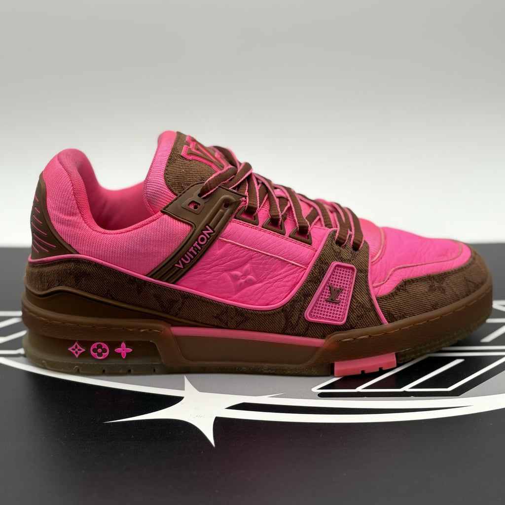 Size 8 LV (9-9.5 US) Louis Vuitton Trainer ' Pink Brown ' | GREAT CONDITION!