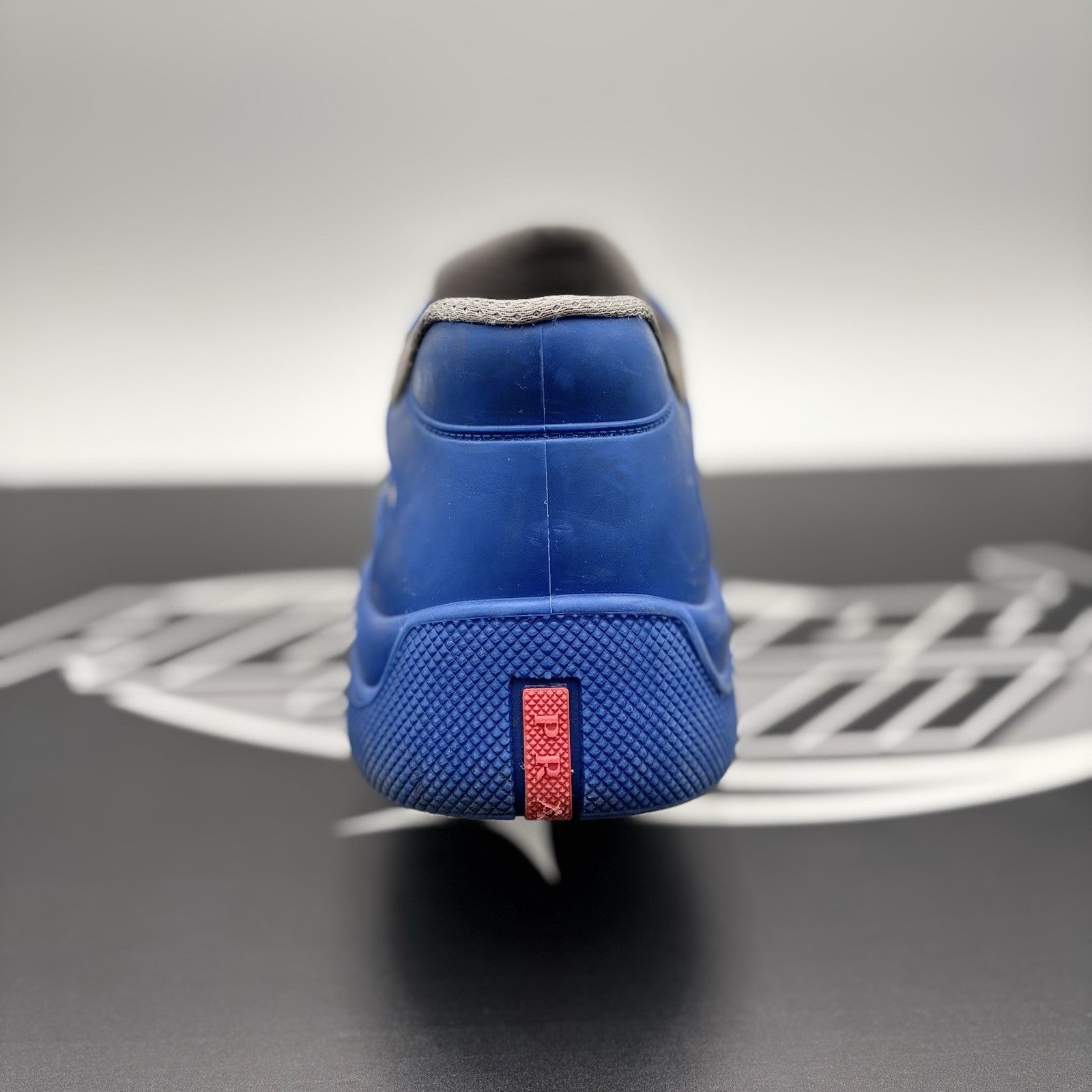 Size 45 (12 US) - Prada America's Cup Soft Rubber ' Blue ' | GOOD!