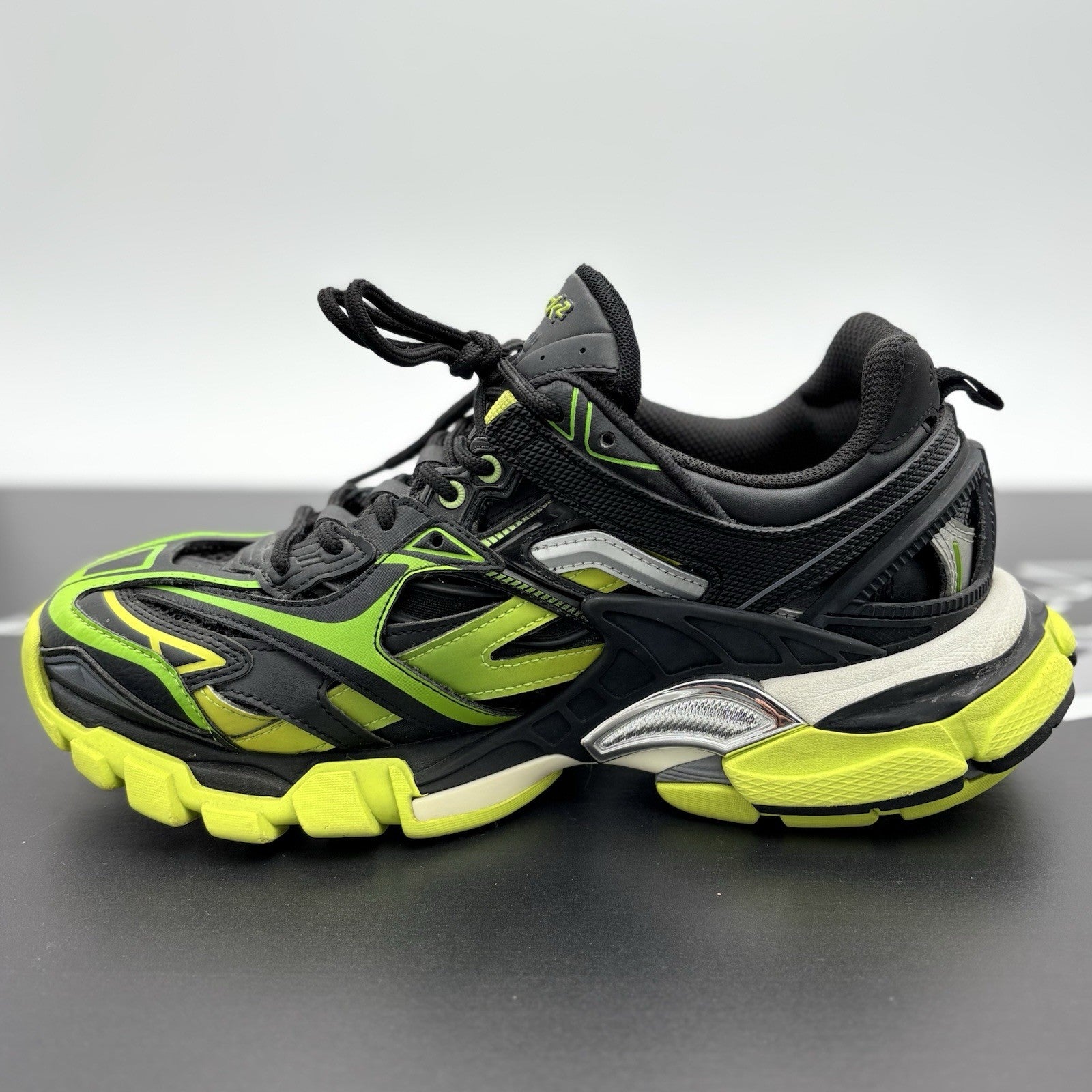 Size 40 (7 US) - Balenciaga Track 2 Trainer ' Black Yellow Green ' | GREAT COND!