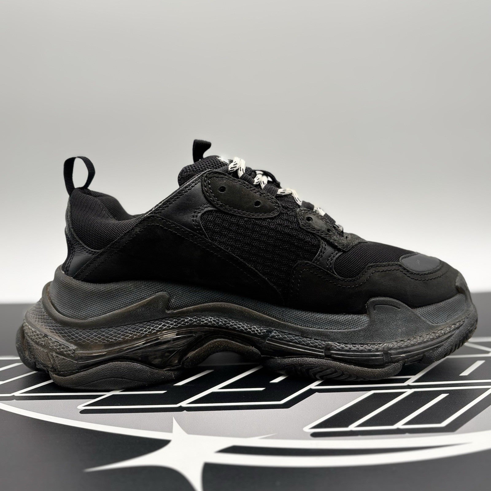 Size 42 (9 US) - Balenciaga Triple S ' Black ' | GOOD CONDITION!