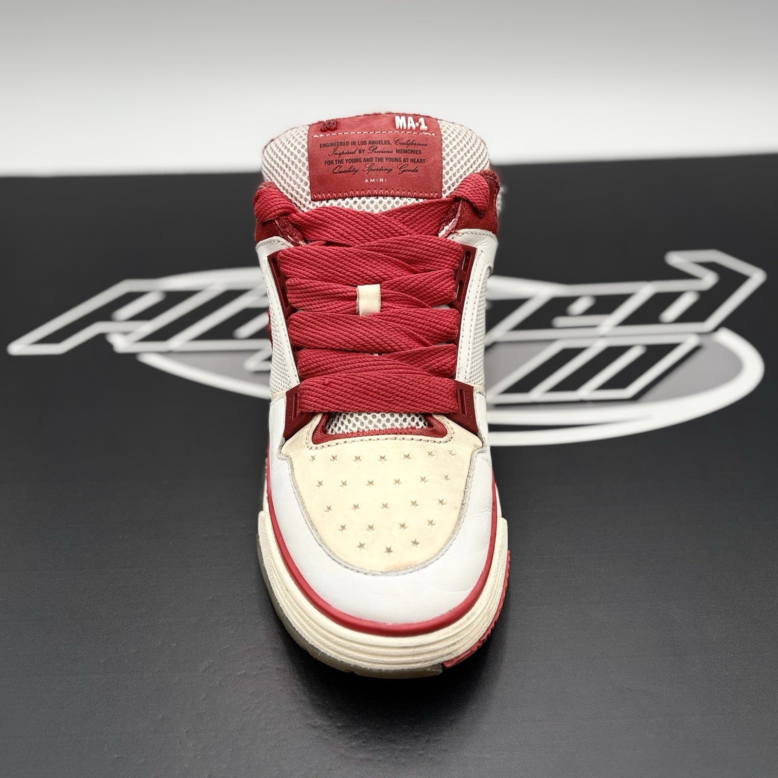Size 42 (9 US) Amiri MA-1 ' White, Red ' | GOOD CONDITION!