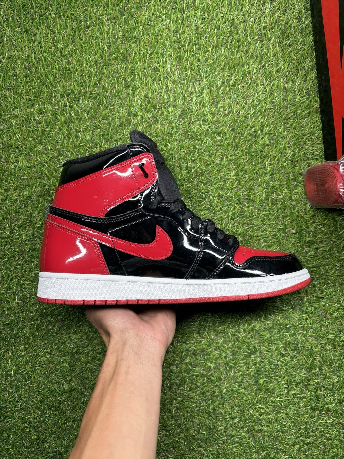 Size 12 - Jordan 1 Retro OG High Patent Bred | SUPER CLEAN!