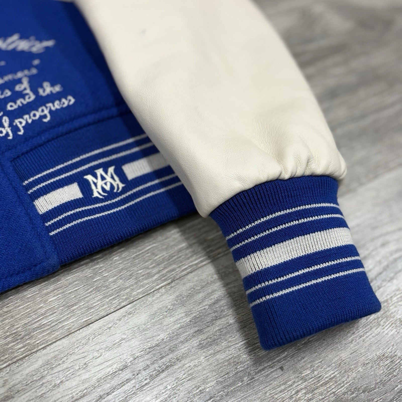 Size Large - Amiri Dream Team Varsity Jacket ' Blue ' | WORN 3x | 100% AUTHENTIC