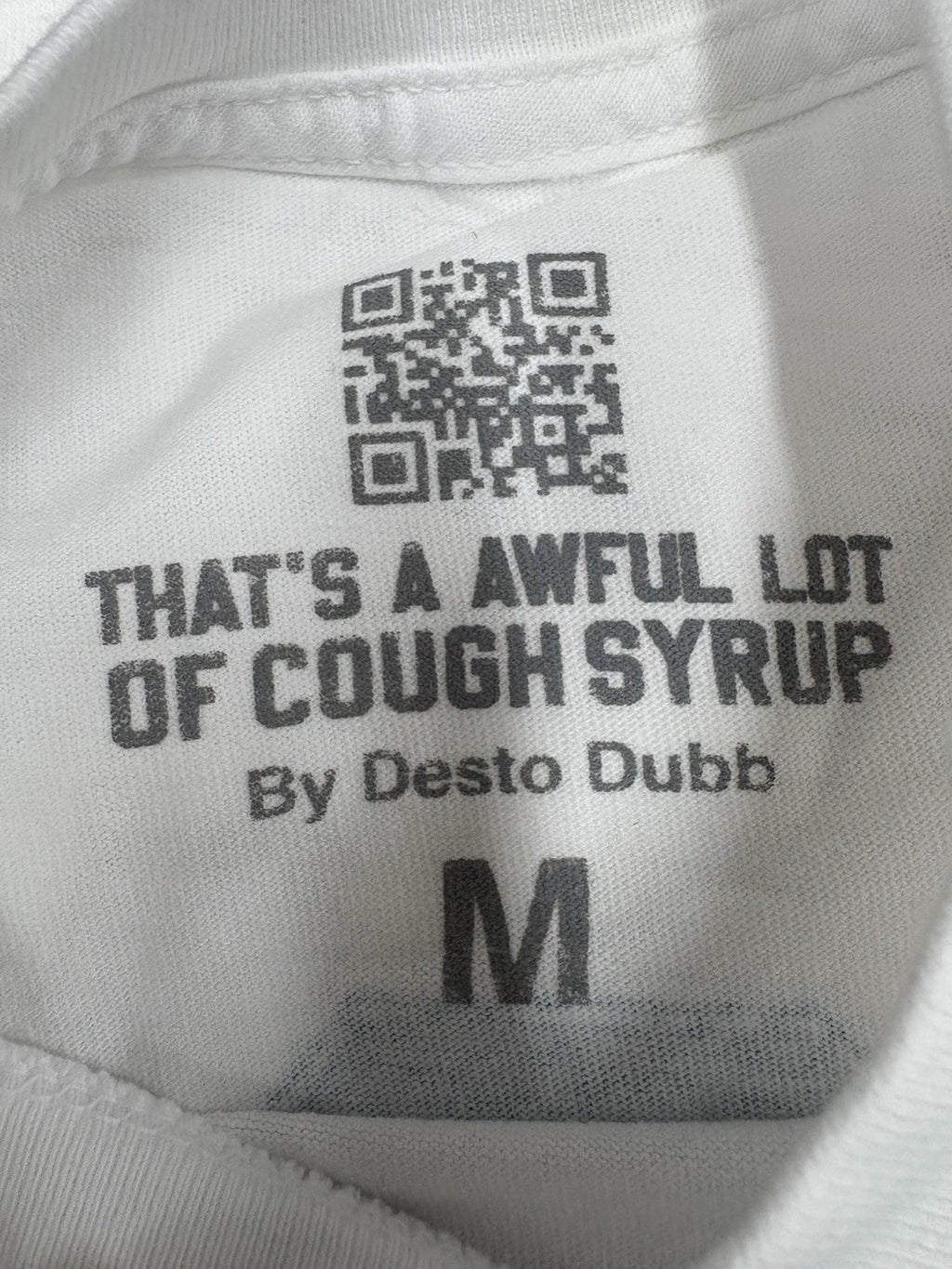 Size M - That’s A Awful Lot Of Cough Syrup X Persona T-Shirt ' White ' | NEW!
