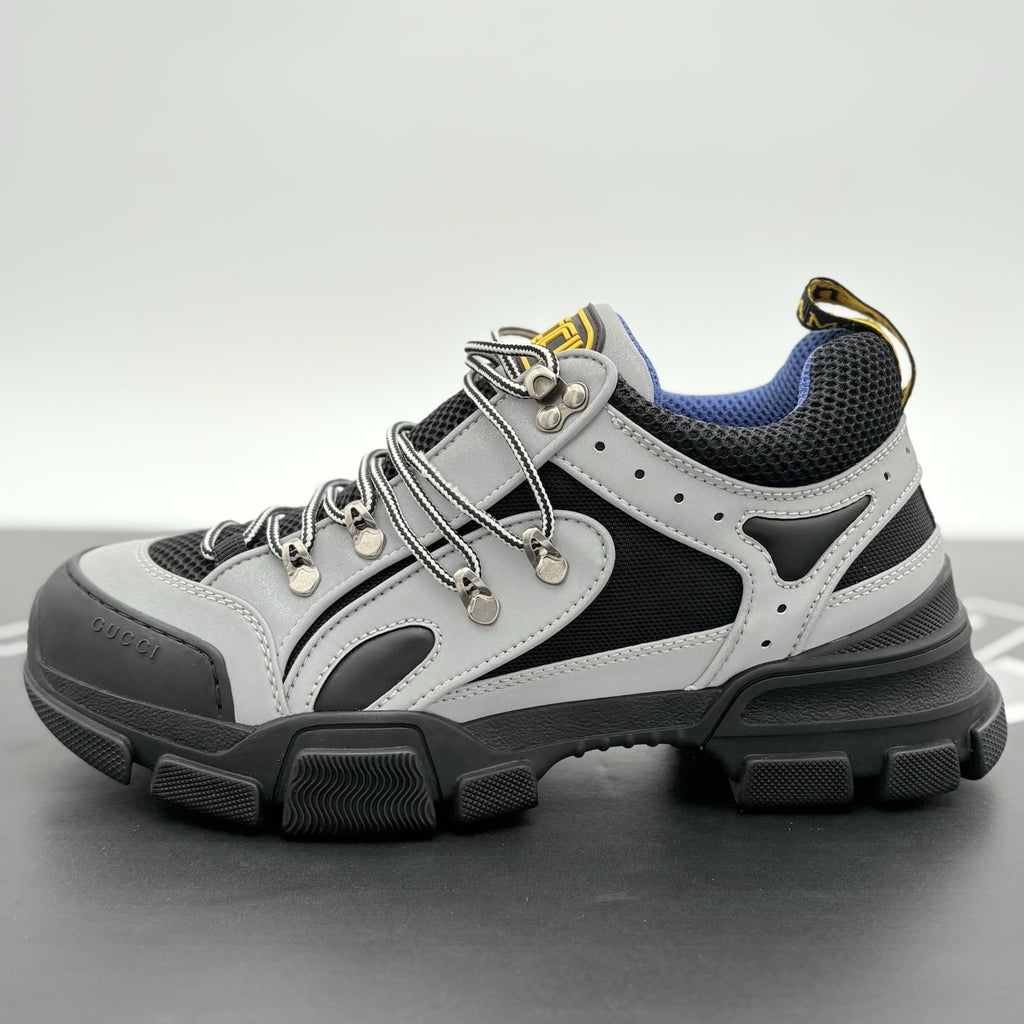 Size 8 G (8.5 US) - Gucci Flashtrek SEGA ' Reflective Grey ' | NEW!