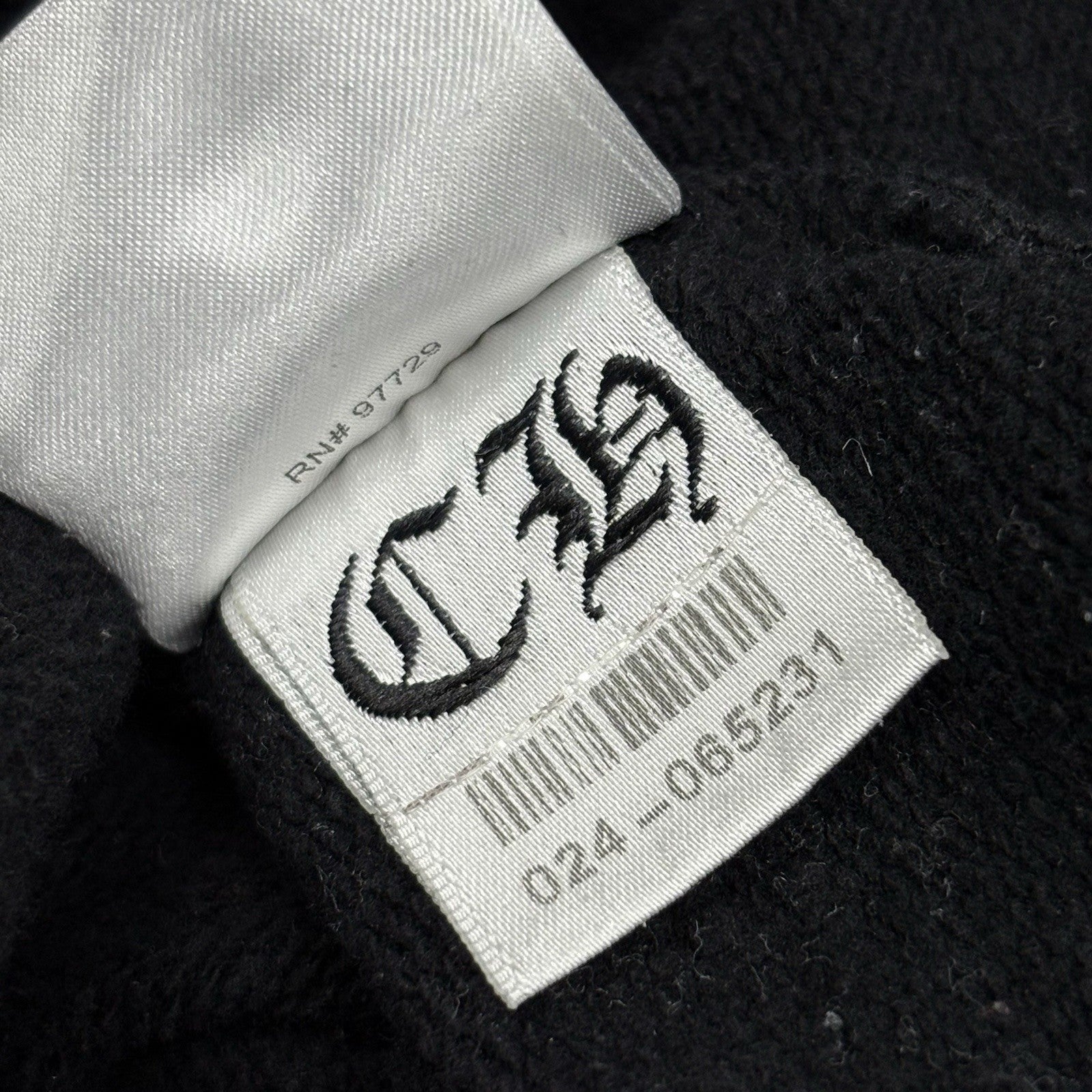 Size S - Chrome Hearts T Logo FU Shoulder Hoodie ' Black '