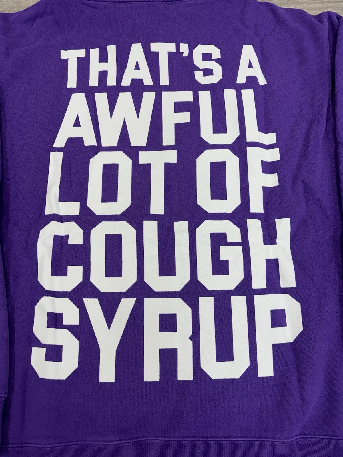 Size S - Awful Lot Of Cough Syrup Hoodie ‘ Purple ‘ | BRAND NEW!
