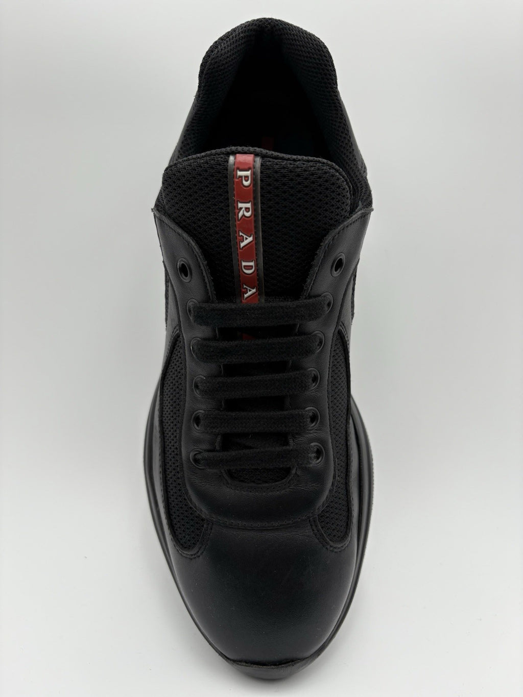 Size 7 UK (8 US) - Prada Americas Cup ' Black Leather ' | GOOD CONDITION!