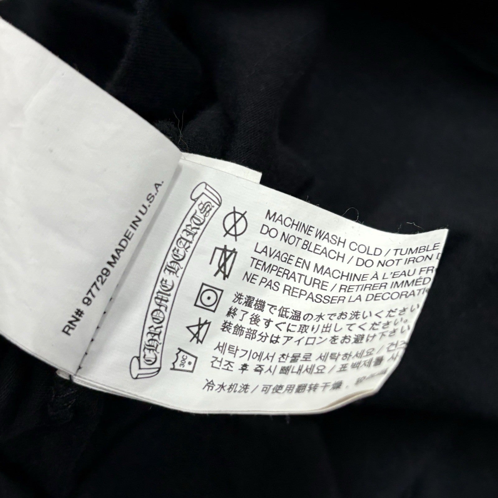 Size L - Chrome Hearts Fleur Scroll Logo T-Shirt ' Black ' | ONLY WORN ONCE!