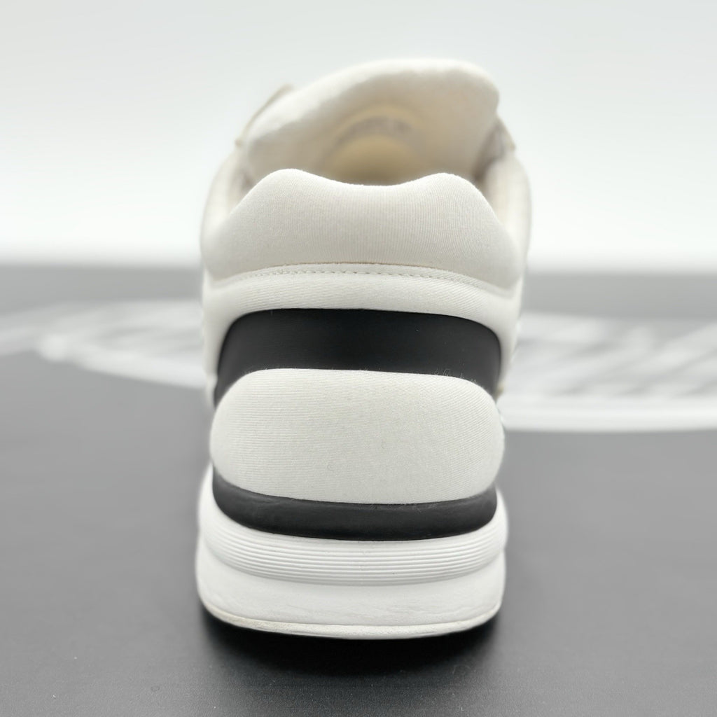 Size 45 (12 US) Chanel Nylon & Suede Low Top ' White Black ' | SUPER CLEAN!