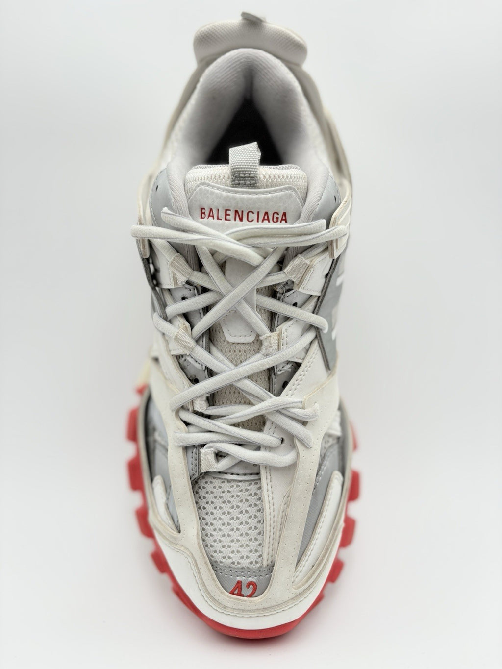 Size 42 (9 US) - Balenciaga Track Sneaker ' White Red ' | SUPER CLEAN!