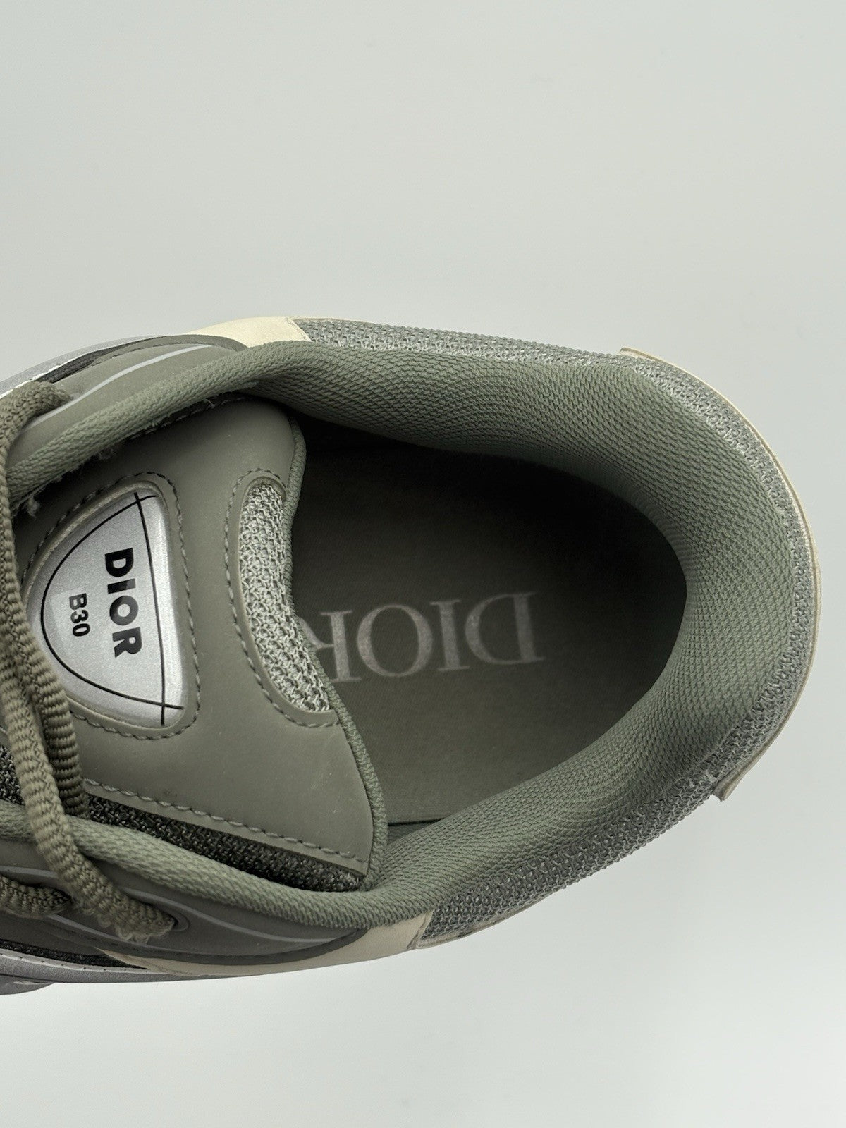 Size 46 (13 US) Dior B30 Reflective Sneaker ' Olive Green Beige ' | SUPER CLEAN