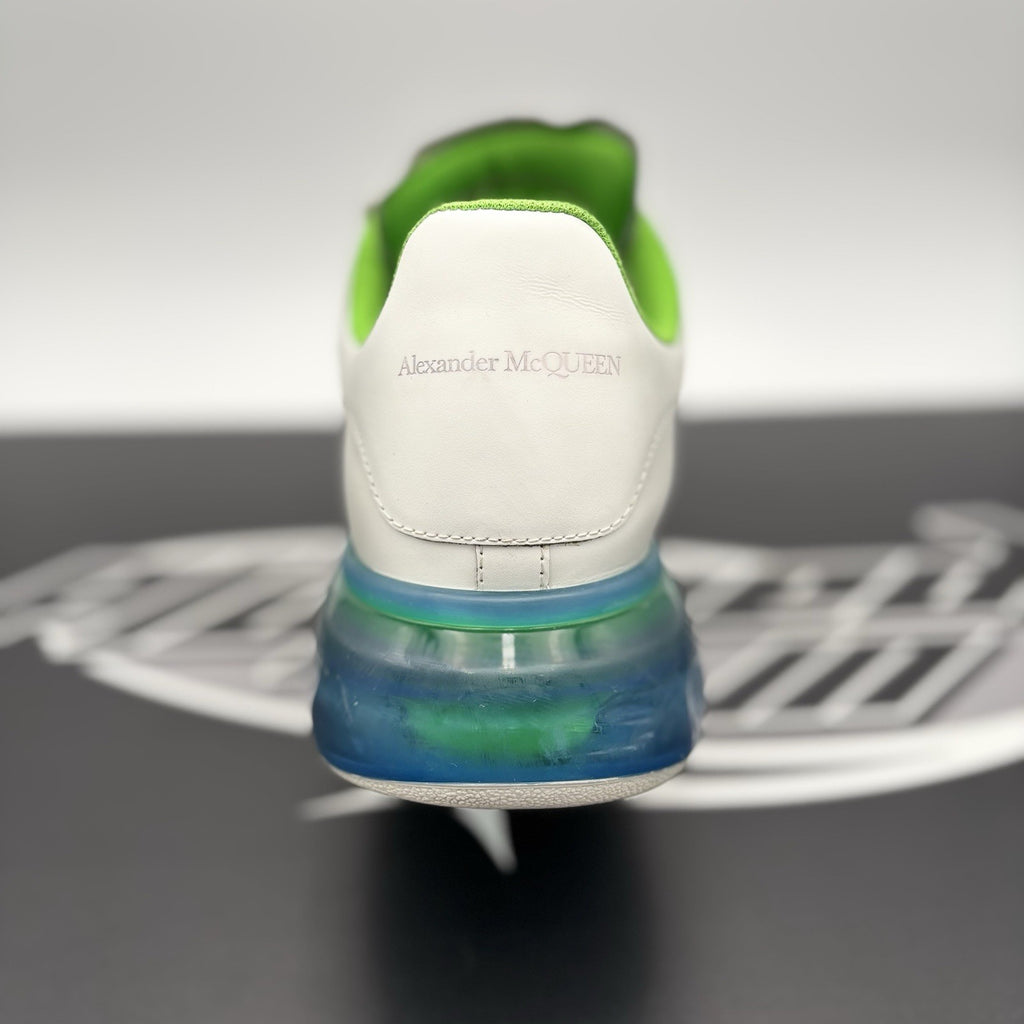 Size 45 (12 US) Alexander McQueen ' Transparent Sole White, Lime '