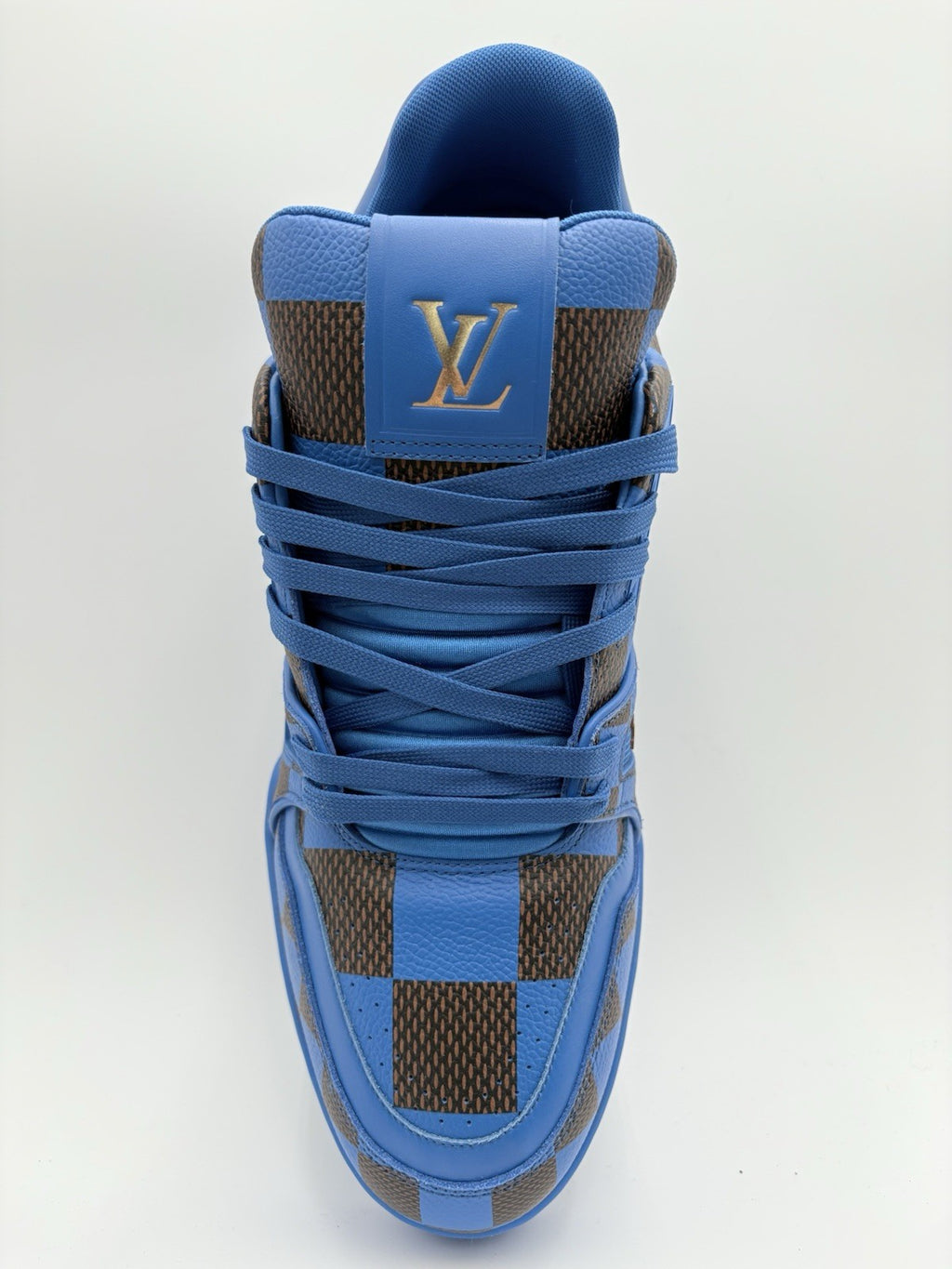 Size 9.5 LV (10.5-11 US) Louis Vuitton Trainer ' Blue Brown Checkered ' | NEW!