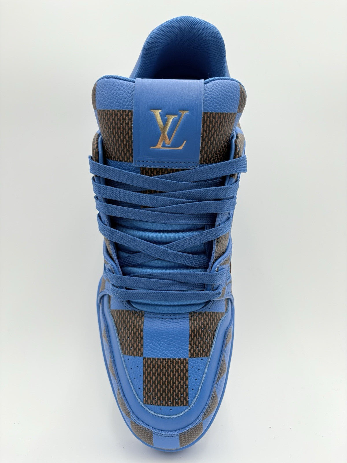 Size 9.5 LV (10.5-11 US) Louis Vuitton Trainer ' Blue Brown Checkered ' | NEW!