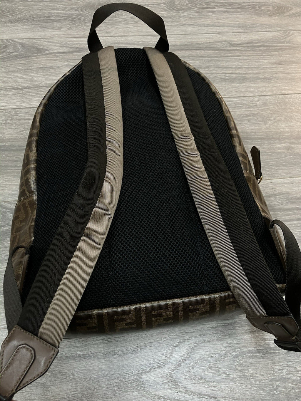 Fendi x Fila Brown Zucca Coated Canvas Mania Backpack