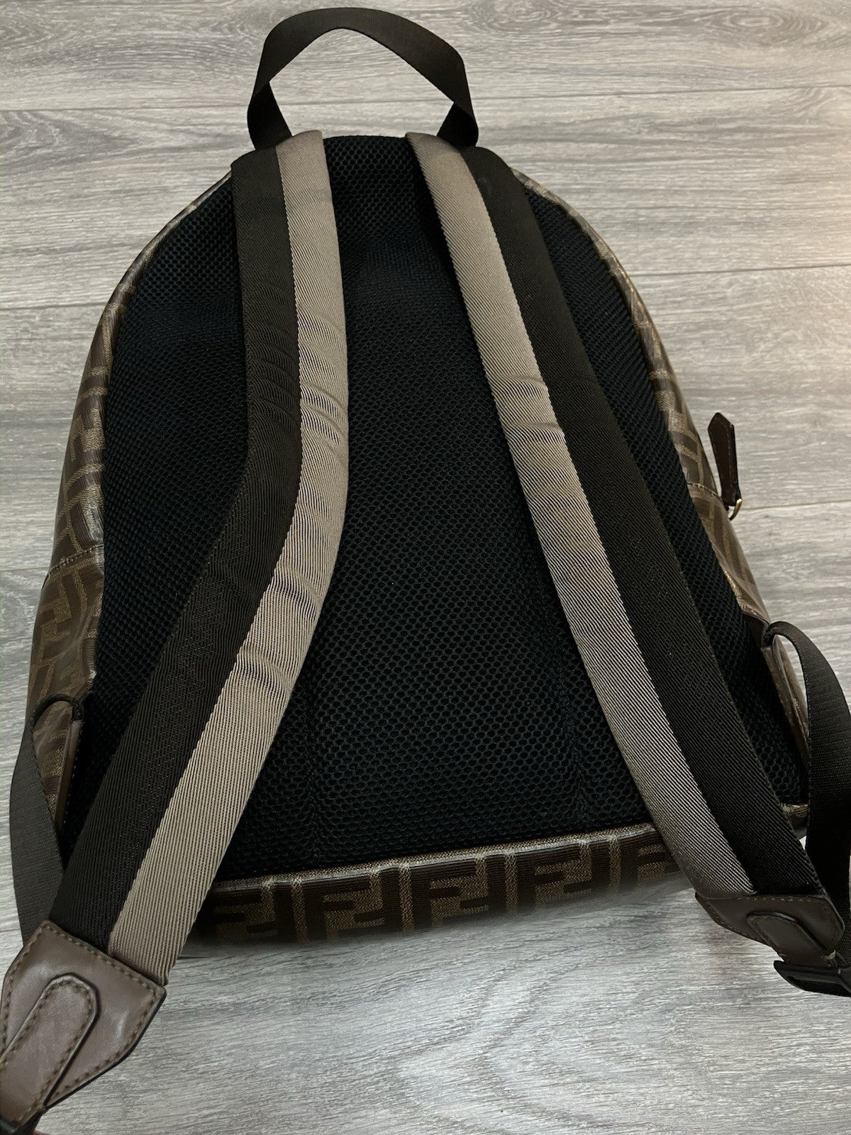 Fendi x Fila Brown Zucca Coated Canvas Mania Backpack
