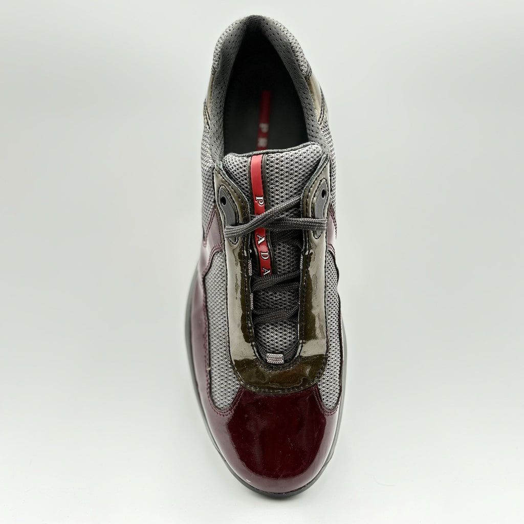 Size 8 UK (9 US) - Prada Americas Cup ' Burgundy Grey ' | SUPER CLEAN!