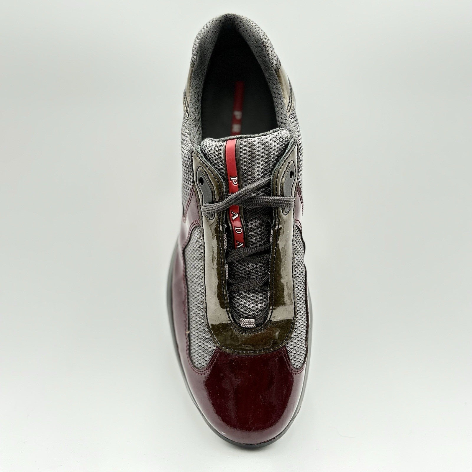 Size 8 UK (9 US) - Prada Americas Cup ' Burgundy Grey ' | SUPER CLEAN!